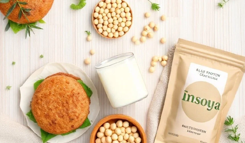 Insoya fermented soy protein products including plant-based meat, dairy alternatives, and protein powder