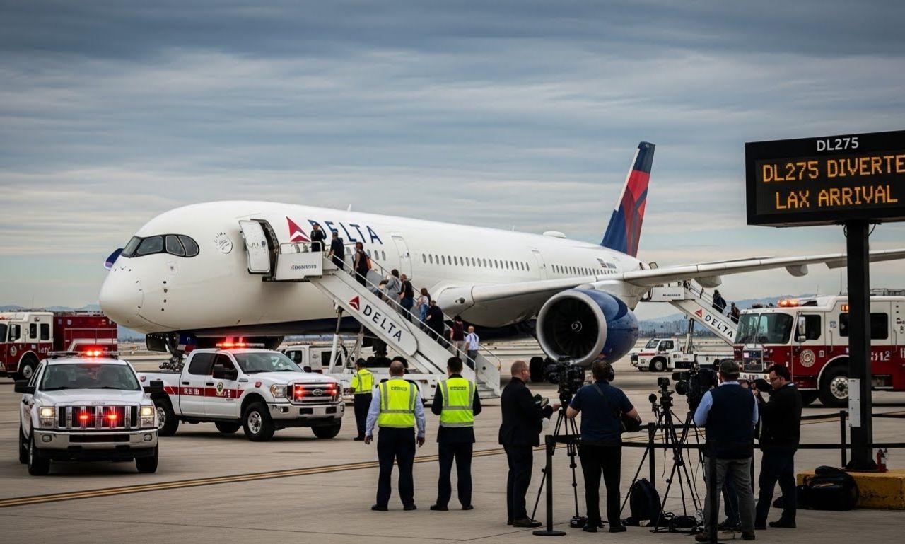 delta flight dl275 diverted lax