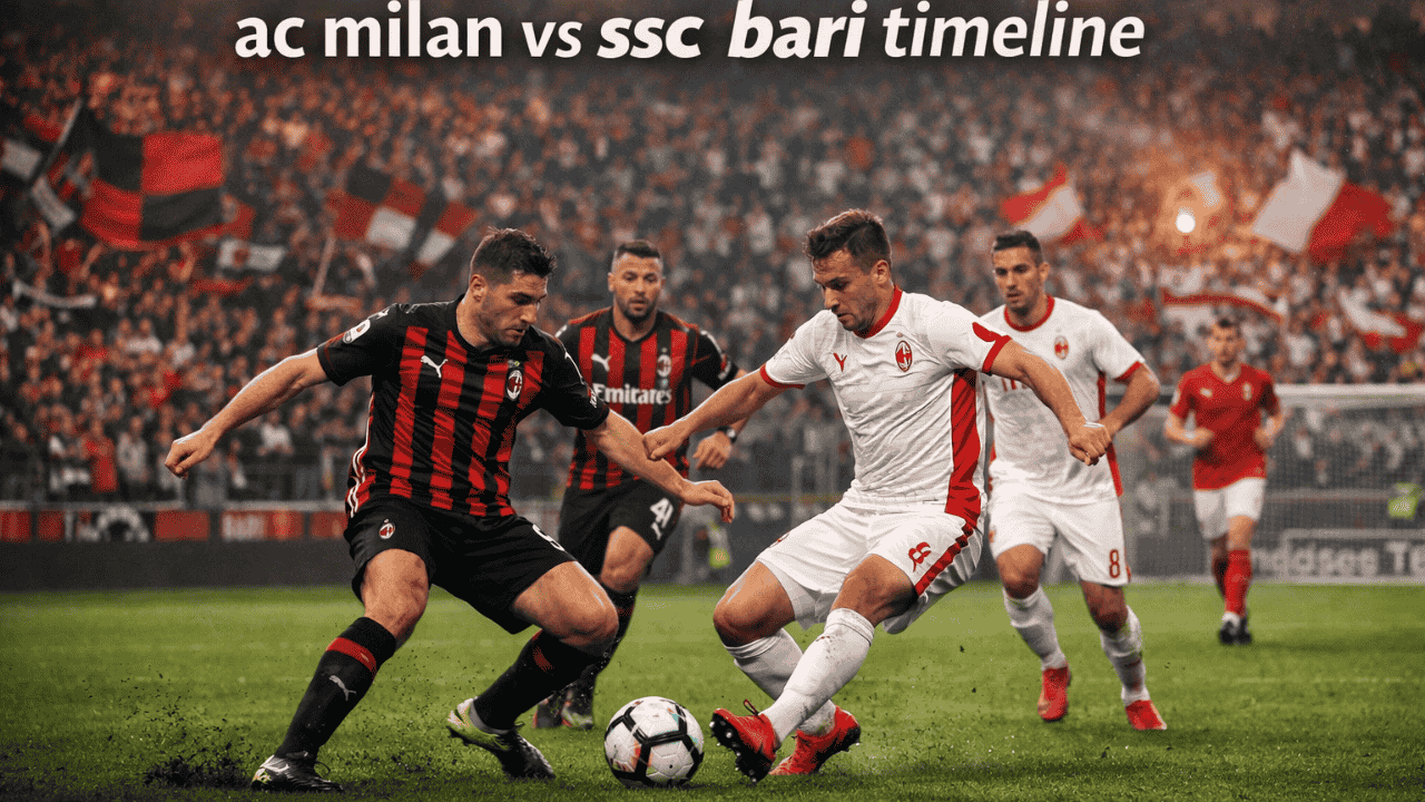 AC Milan vs SSC Bari Timeline key moments